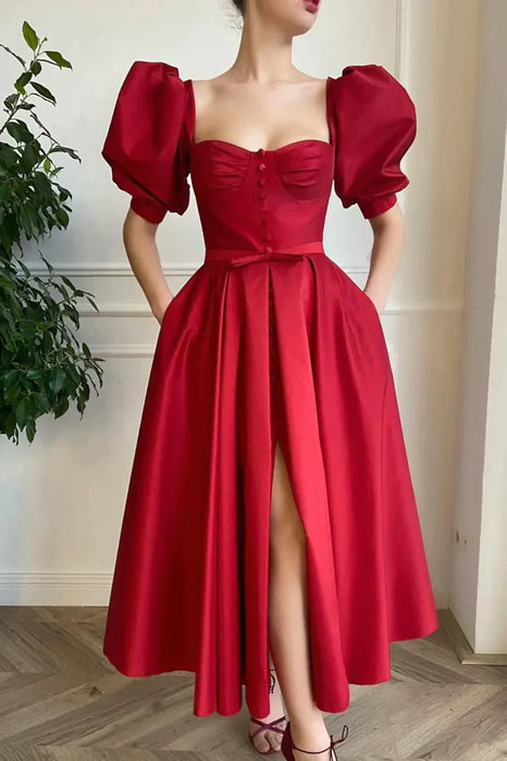 A-Line Cocktail Dresses Vintage Dress Party Wear Wedding Guest