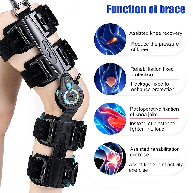 Unisex 0-120 Degree Adjustable ROM Folding Knee Braces