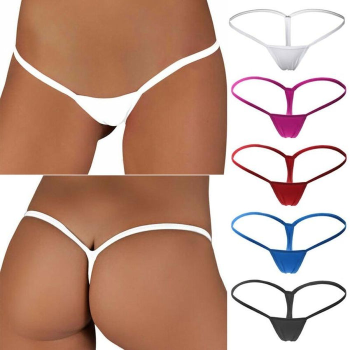 Women's Basic Sexy Pure Color G-string Underwear Micro-elastic Low Waist Black S / 1pc / pack / Polyester