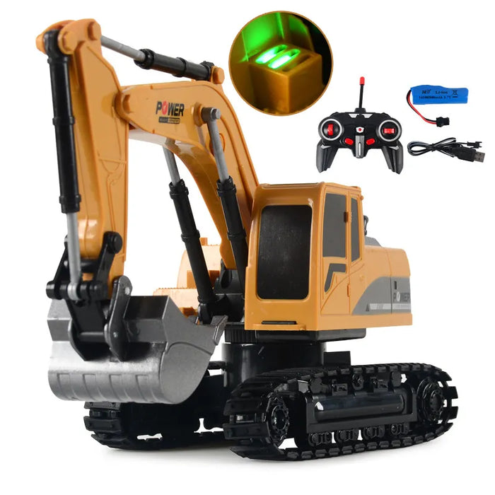 1/24 RC Truck Toys Alloy RC Excavator metal 2.4G Remote Control Bulldozer Model Engineering