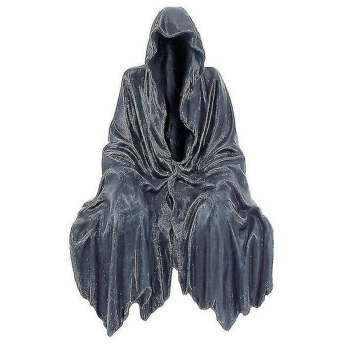 Halloween Horror Art Design Resin Black Robe Dead God Sitting Statue Gothic Dark Knight Terror