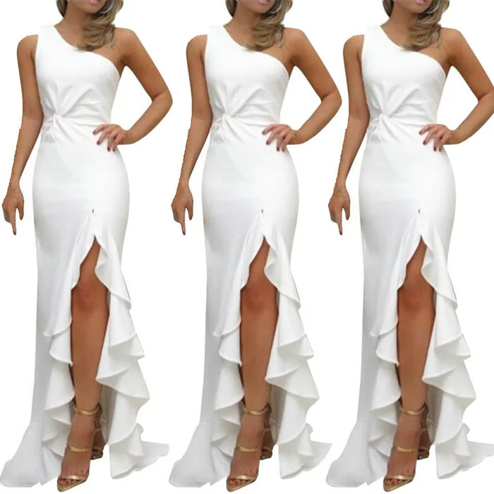 Mermaid / Trumpet Elegant Prom Formal Evening Birthday Dress One Shoulder Sleeveless