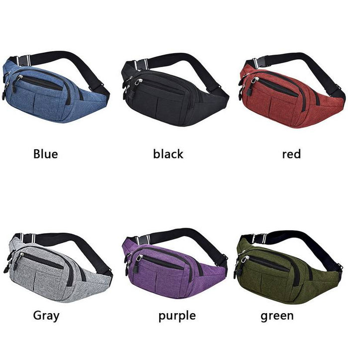 Fashion Men Women Waist Bag Casual Fanny Pack Purse Large Phone Belt Bag Pouch Canvas