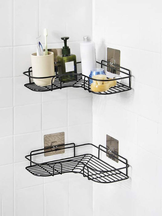 Bathroom Shelf, Shower Caddy Rack, Bathroom Kitchen No Punching Triangle Storage Rack,