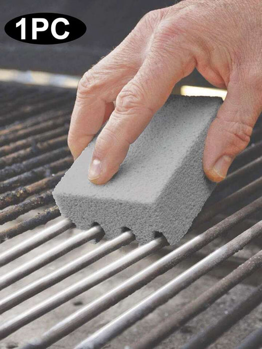 1pc BBQ Grill Cleaning Brick - Effortlessly Remove Grease & Stains from BBQ Racks & Tools