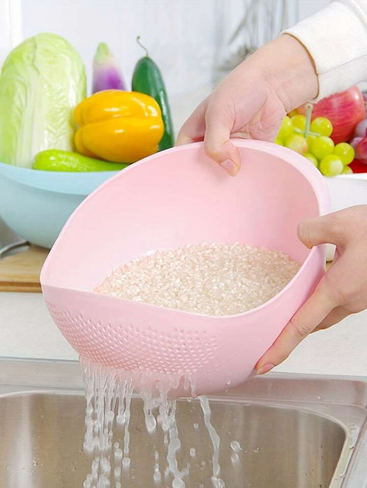 1pc Multi-Functional Kitchen Washing Basket Basin: Convenient Features for Washing Rice,