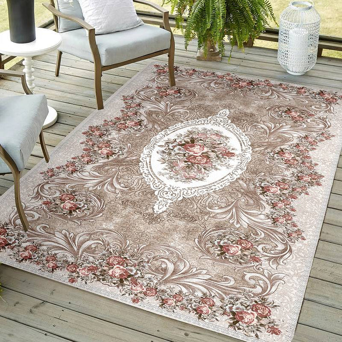 Ethnic Bohemian Art Area Rug Non Slip Floor Mat Bedside Livingroom Bedroom Indoor Outdoor Cozy