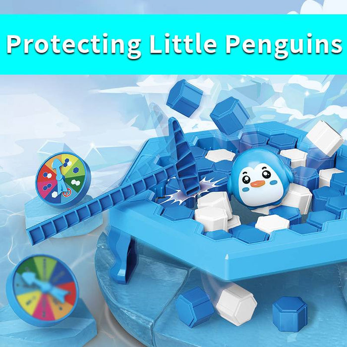 Interactive Penguin Ice Pounding Table Game - Knock Down the Ice Block Wall and Save the Penguins!
