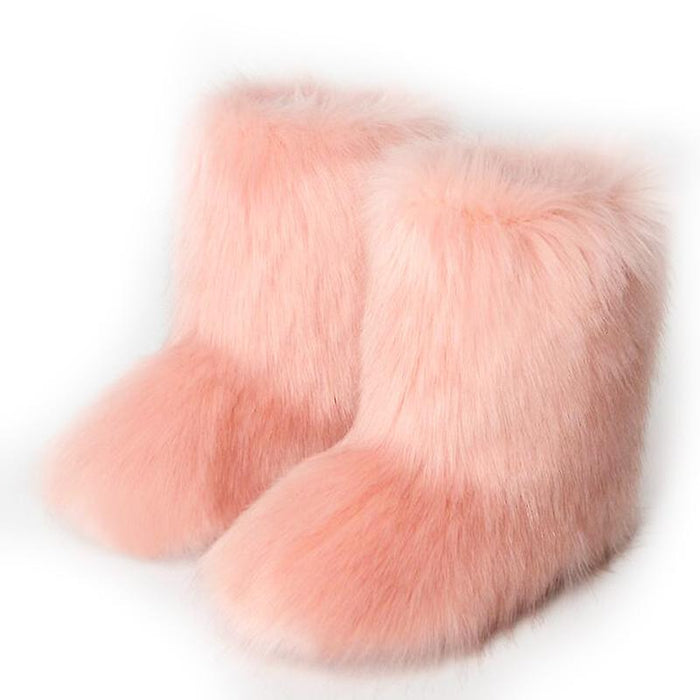 Boys Girls' Boots Daily Cosplay Bootie Fur Lining Faux Fur Portable Non-slipping Height-increasing