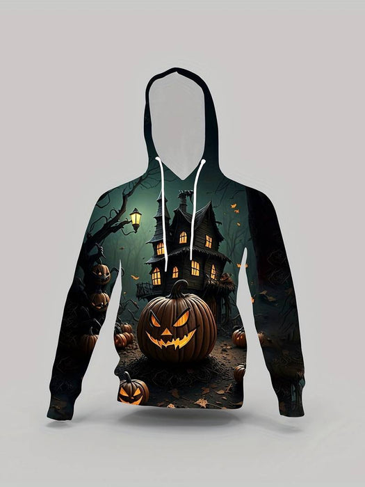 Pumpkin Graphic Prints Daily Classic Casual Men's 3D Print Pullover Halloween
