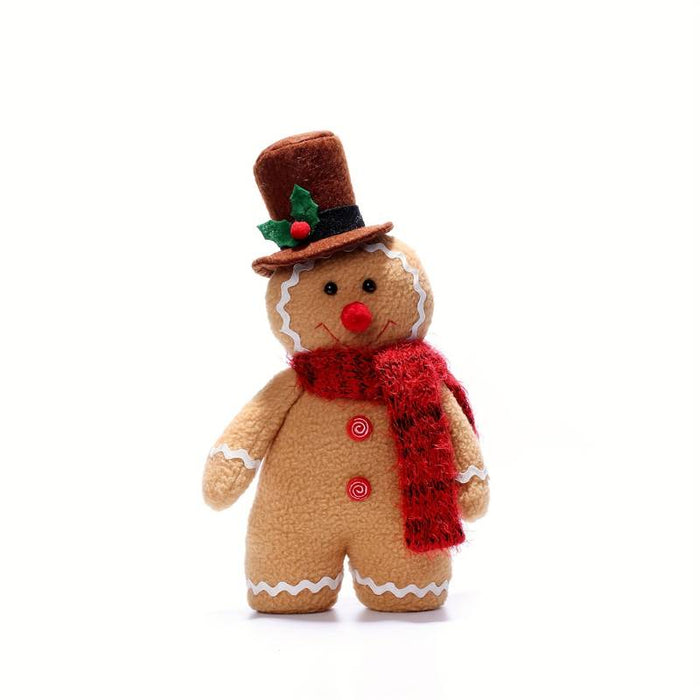 Christmas Decoration, Gingerbread Man Doll Toy Ornaments Wool Dwarf Doll, Christmas Decoration Home Decor Gift