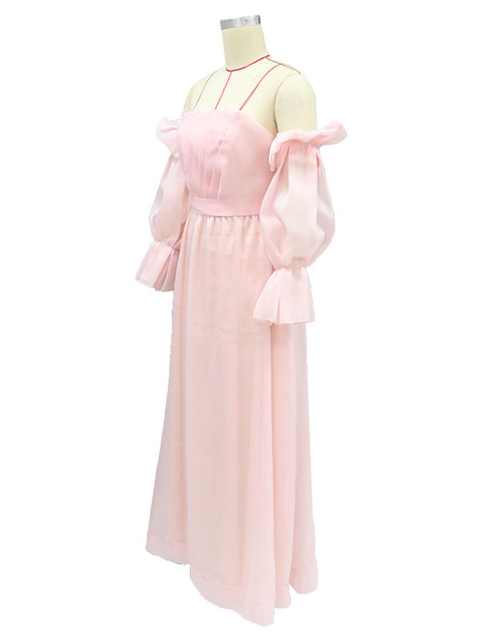 Women's Prom Dress Party Dress Homecoming Dress Long Dress Maxi Dress Pink Long Sleeve