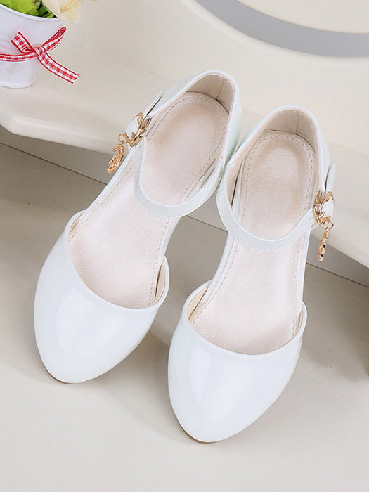 Girls' Heels Daily Dress Shoes Heel Cosplay Lolita Patent Leather Adjustable Height-increasing