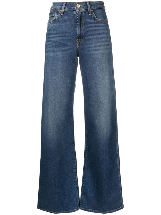 Women's Jeans Bootcut Flared Pants Full Length Denim Baggy Micro-elastic