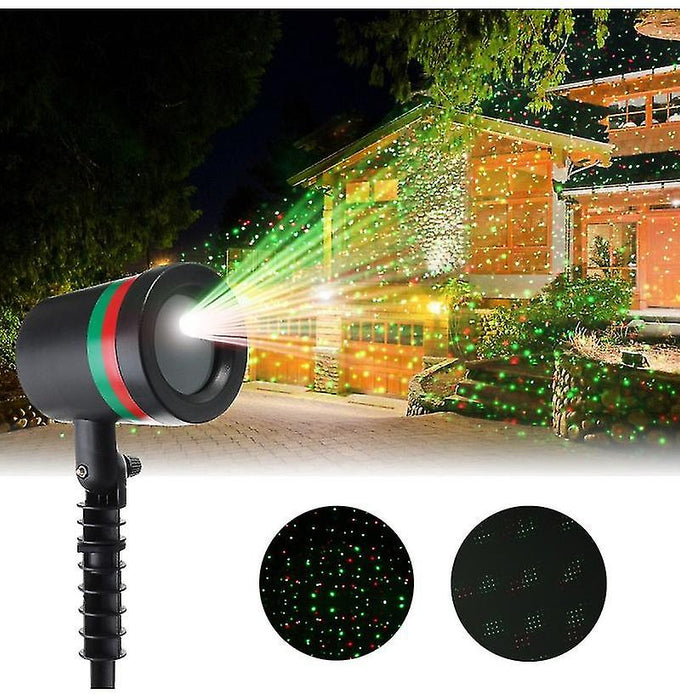 Christmas Projector Outdoor Moving Full Sky Star Laser Projector Lamp Red and Green