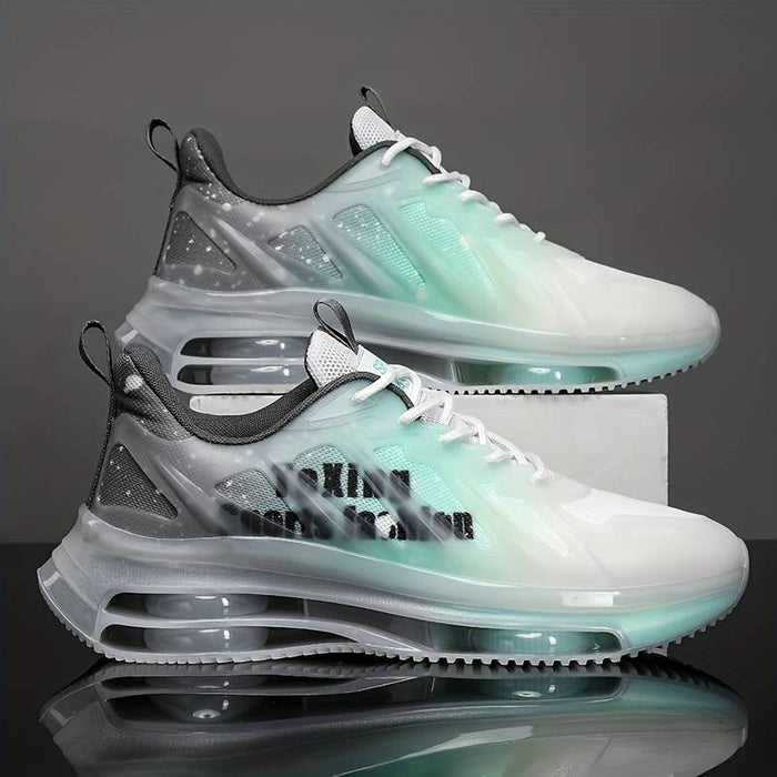 Men's Sneakers Comfort Shoes Running Walking Beach Athletic PU Lace-up White / Blue Light Green Orange Fall