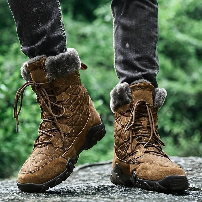 Men's Boots Snow Boots Winter Boots Walking Casual Daily PU Cloth Comfortable Booties