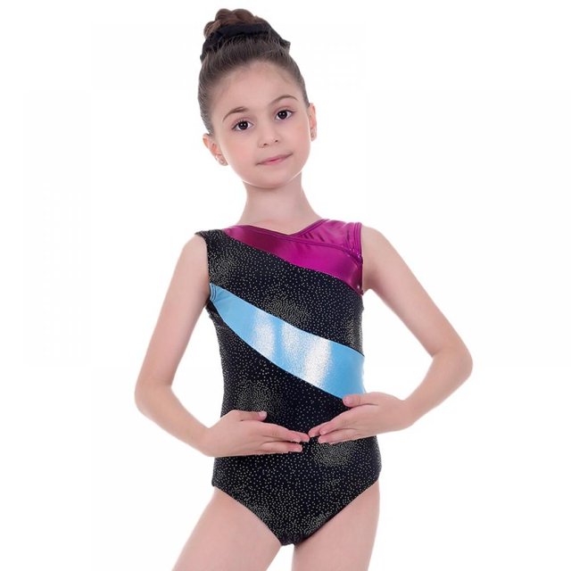 Kids' Dancewear Gymnastics Leotard / Onesie Printing Splicing Girls' Performance Training