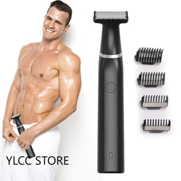 Private Hair Trimmer for Men Electric Groin & Body Hair Shaver for Balls Sensitive Private Parts