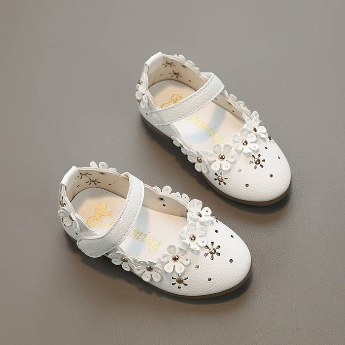 Boys Girls' Flats Daily PU Little Kids(4-7ys) Toddler(2-4ys) Daily White Pink Blue Summer Spring Fall