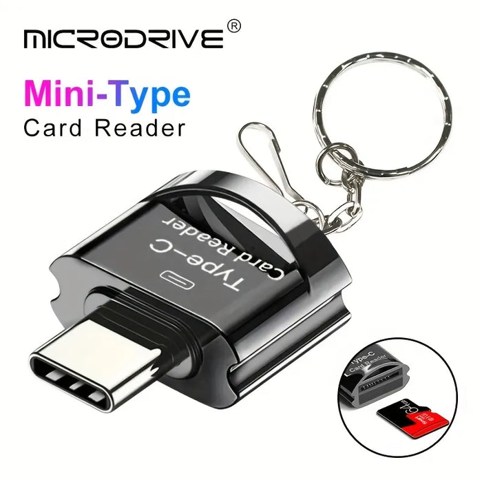 1pc Type-C To Micro SD TF OTG Adapter Mini Portable Smart Memory Card
