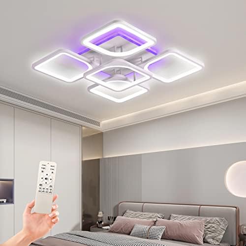 Dimmable Chrome Acrylic Ceiling Light LED 5-head and 8-head Ceiling Light with Background Light