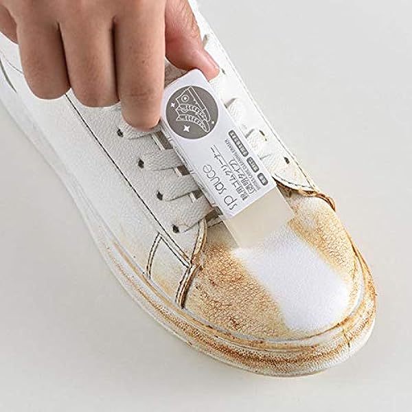 Rectangular White Suede Shoe Surface Eraser