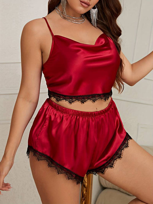 Women's Plus Size Sexy Lingerie Sets Pure Color Lovers Hot Comfort Xmas Home Christmas