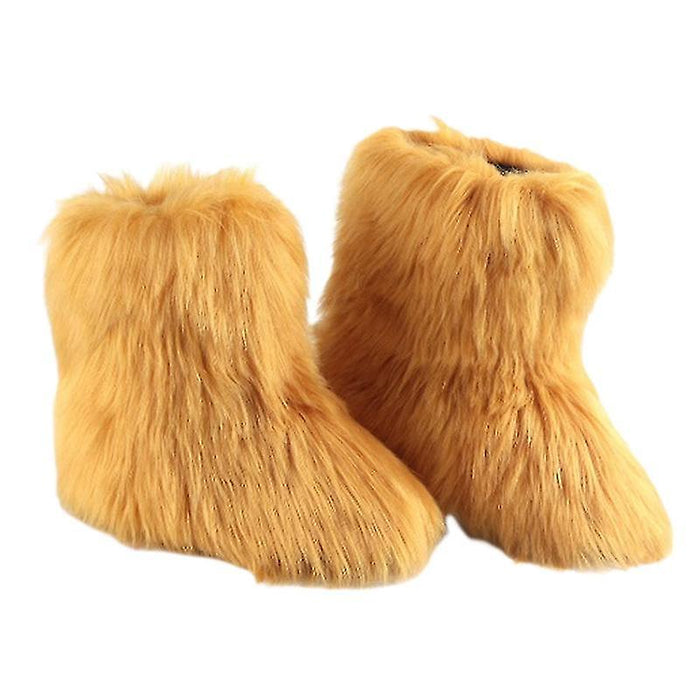 Boys Girls' Boots Daily Cosplay Bootie Fur Lining Faux Fur Portable Non-slipping Height-increasing