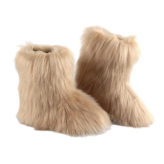 Boys Girls' Boots Daily Cosplay Bootie Fur Lining Faux Fur Portable Non-slipping Height-increasing