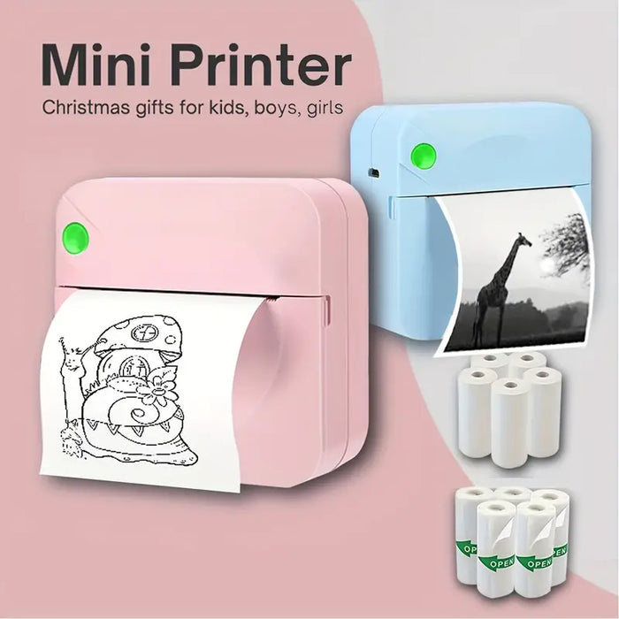 Pocket Mini Printer Portable Wireless BT Thermal Photo For IOS Android Mobile Phone
