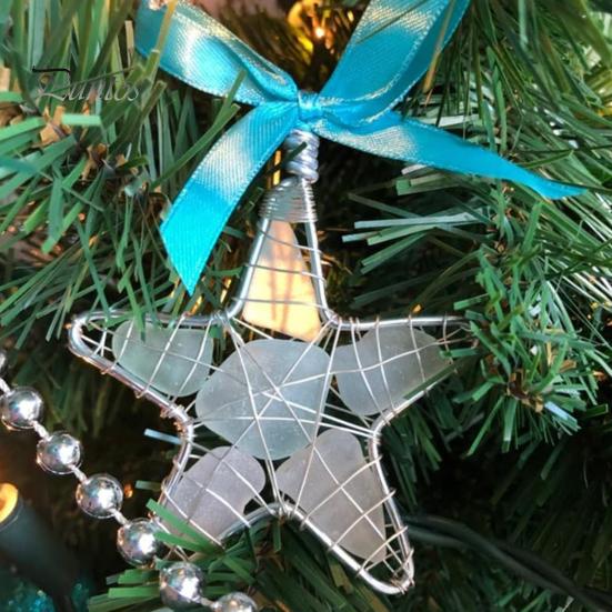 Ocean Christmas Tree Ornament, Christmas Tree Decorative Hanging Resin Pendant Xmas Gift