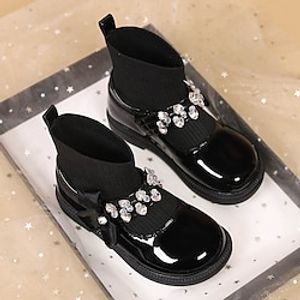Girls' Boots Daily Bootie Princess Shoes School Shoes Leather Portable Breathability Non-slipping