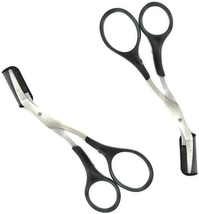 Eyebrow Trimmer Scissor With Comb Lady Woman Men Hair Removal Grooming