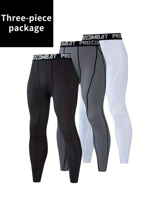Arsuxeo Men's Compression Pants Running Tights Leggings Base Layer Athletic Athleisure Polyester