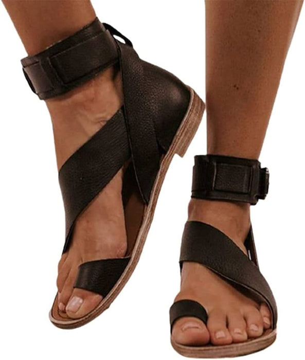 Women's Sandals Boho Bohemia Beach Flat Sandals Plus Size Outdoor Beach Summer Low Heel