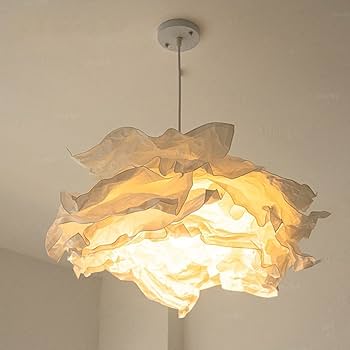 Paper Chandelier Handmade Cloud Lampshade Creative DIY Medieval Retro Pendant Lights