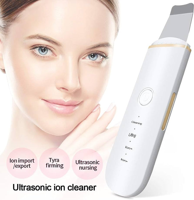 Ultrasonic Skin Scrubber Heat Pore Cleaner Blackhead Remover Facial Scrubber