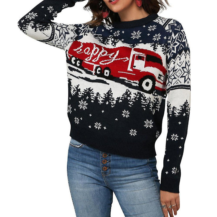 Women's Ugly Christmas Sweater Pullover Sweater Jumper Christmas Sweaters Crew Neck Ribbed