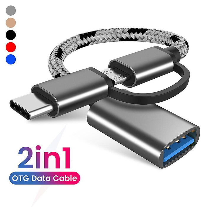 2 in1 USB OTG Adapter Cable USB Female To Micro USB Male Converter Micro USB OTG Adapter