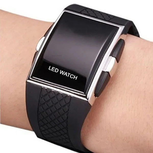 New Fashion Hot Personality Leisure Mens Womens Unisex White Black LED Digital Sports Wrist Watch