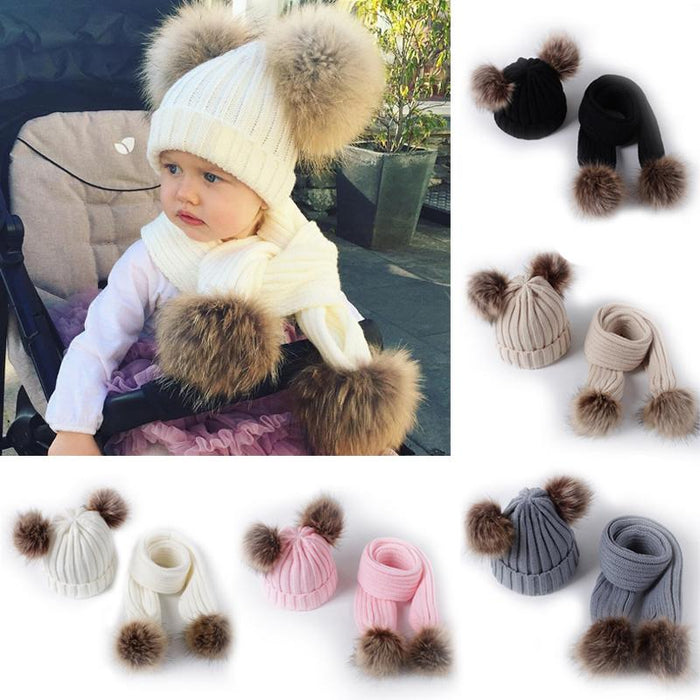 2 Pcs/Set Baby Stuff Accessories Toddler Kids Girls Boys Baby Infant Winter Warm