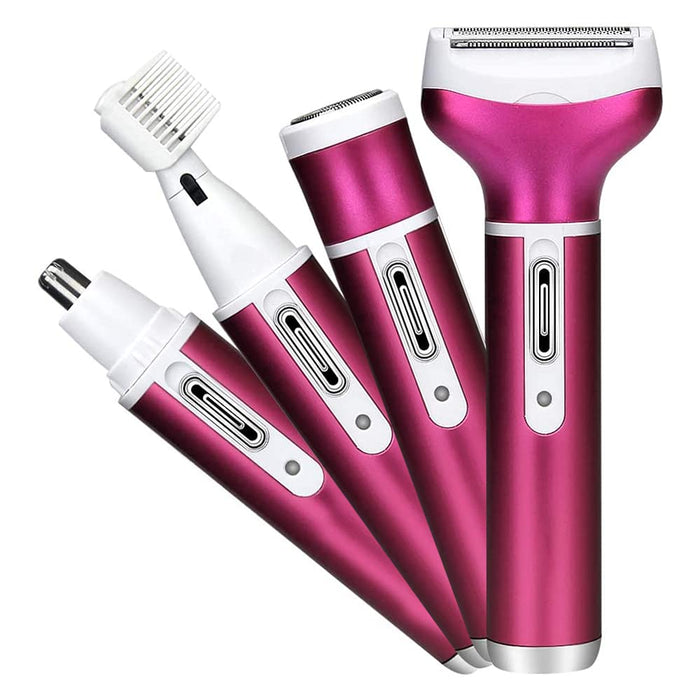 USB Rechargeable Protable 4 In 1 Epilator Trimmer Hair Remover For Women