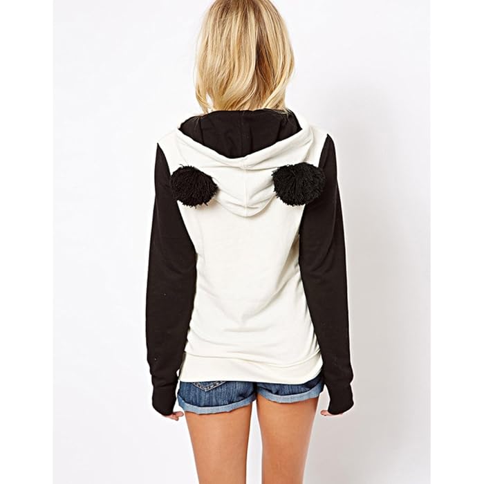 panda oversized blankets hoodie sweater teenager girls, warm cute bear