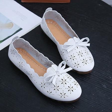 Women's Flats Slip-Ons White Shoes Comfort Shoes Outdoor Daily Summer