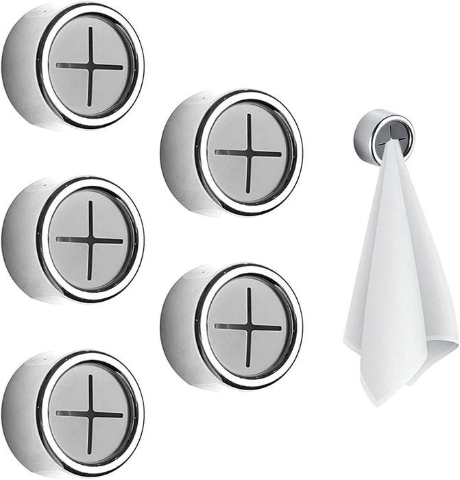 2pcs Towel Holder, Self Adhesive Wall Dish Towel Hook, Round Wall Mount Towel