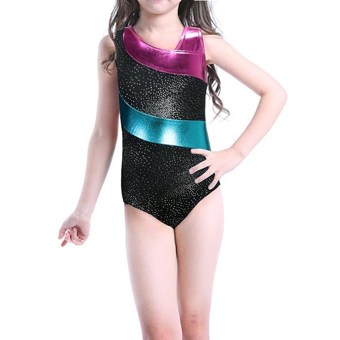 Kids' Dancewear Gymnastics Leotard / Onesie Printing Splicing Girls' Performance Training