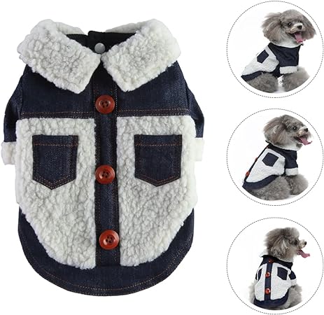Pet Clothes for Winter Denim Dog Sweater Dog Jackets for Medium Dogs Winter Dog Sweaters for Medium Dogs