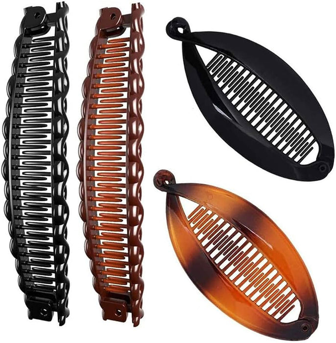 4 Pcs Banana Hair Clips Vintage Clincher Combs Tool For Thick Curly Hair Accessories