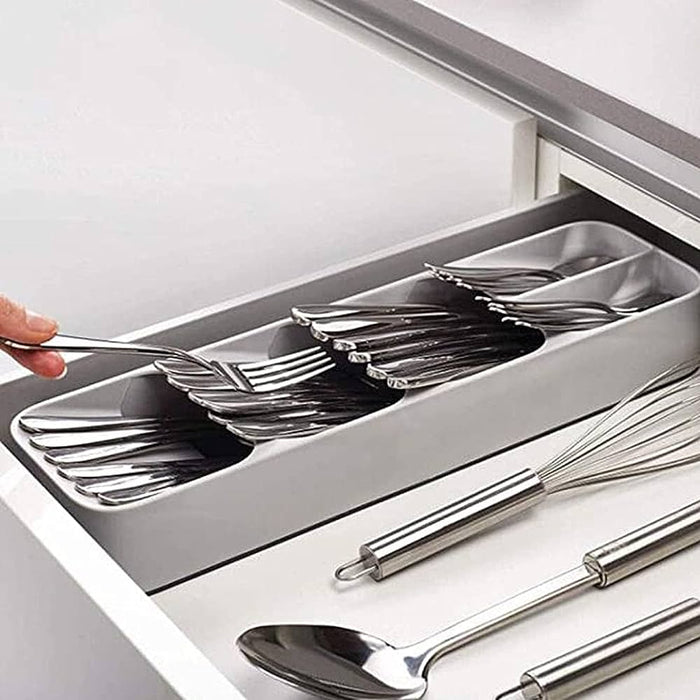 Kitchen Drawer Organizer Tray Spoon Cutlery Separation Finishing Storage Box